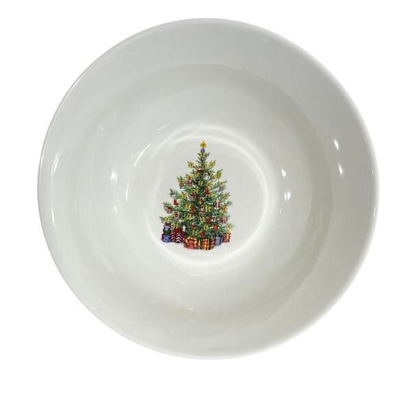 Christopher Radko Holiday Celebrations Christmas Tree 9 1/2" Veggie/Serving Bowl - Picture 3 of 8